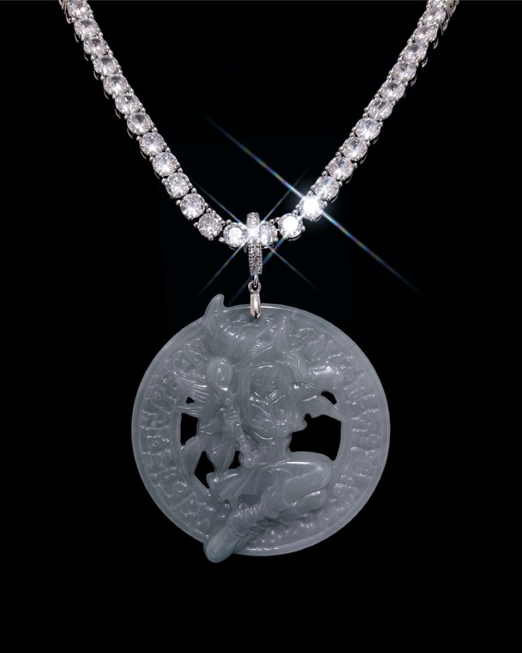 BMG JADE PENDANT ICE NECKLACE