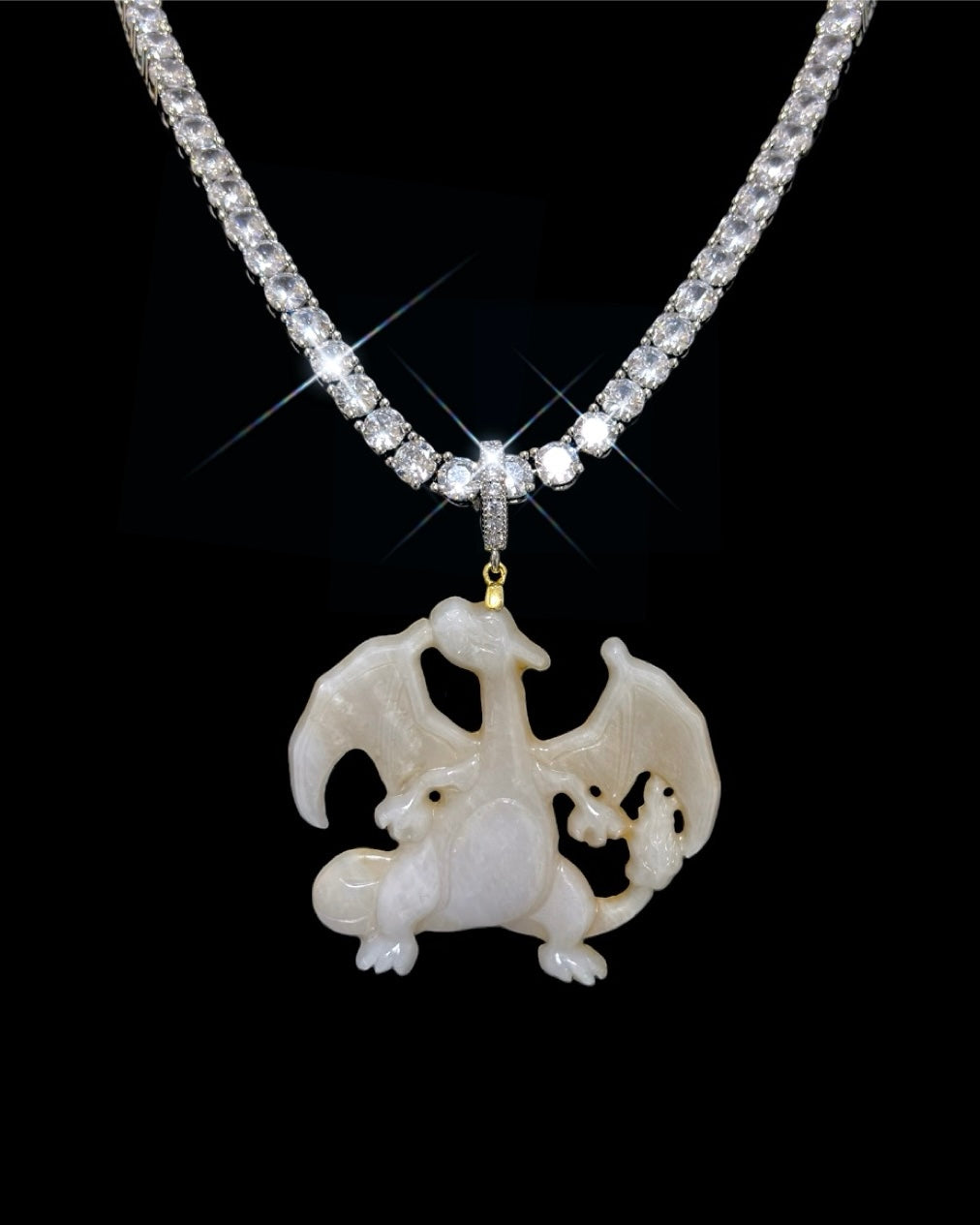 RIZA JADE PENDANT ICE NECKLACE