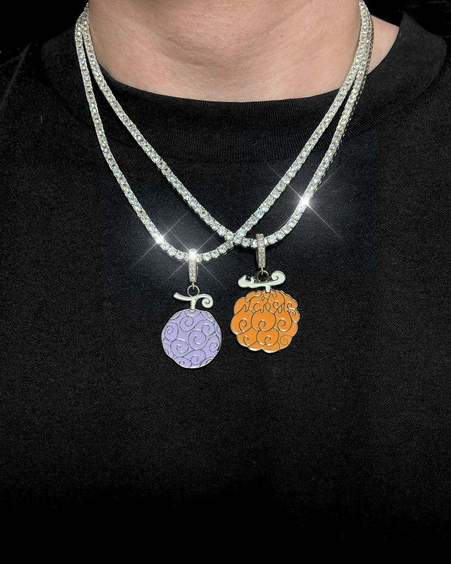 Flame-Flame Fruit PENDANT ICE NECKLACE