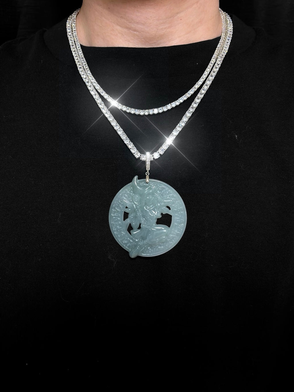 BMG JADE PENDANT ICE NECKLACE