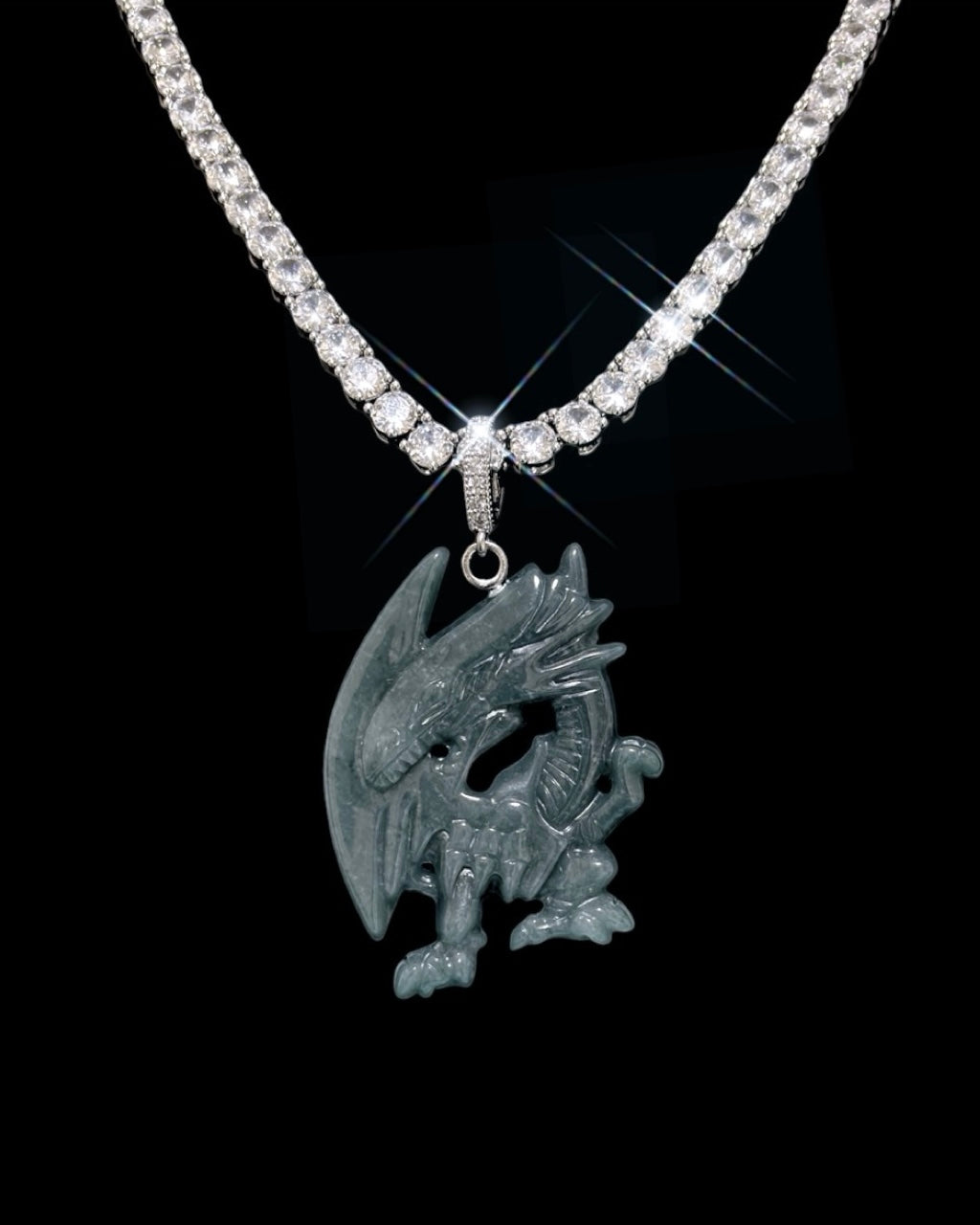 BWD JADE PENDANT ICE NECKLACE