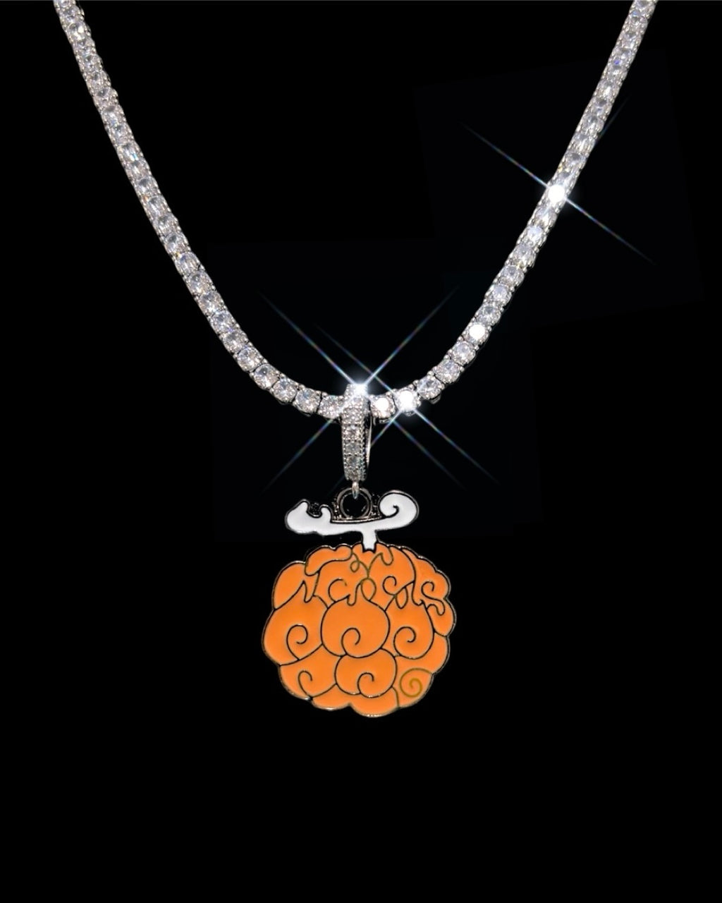 Flame-Flame Fruit PENDANT ICE NECKLACE