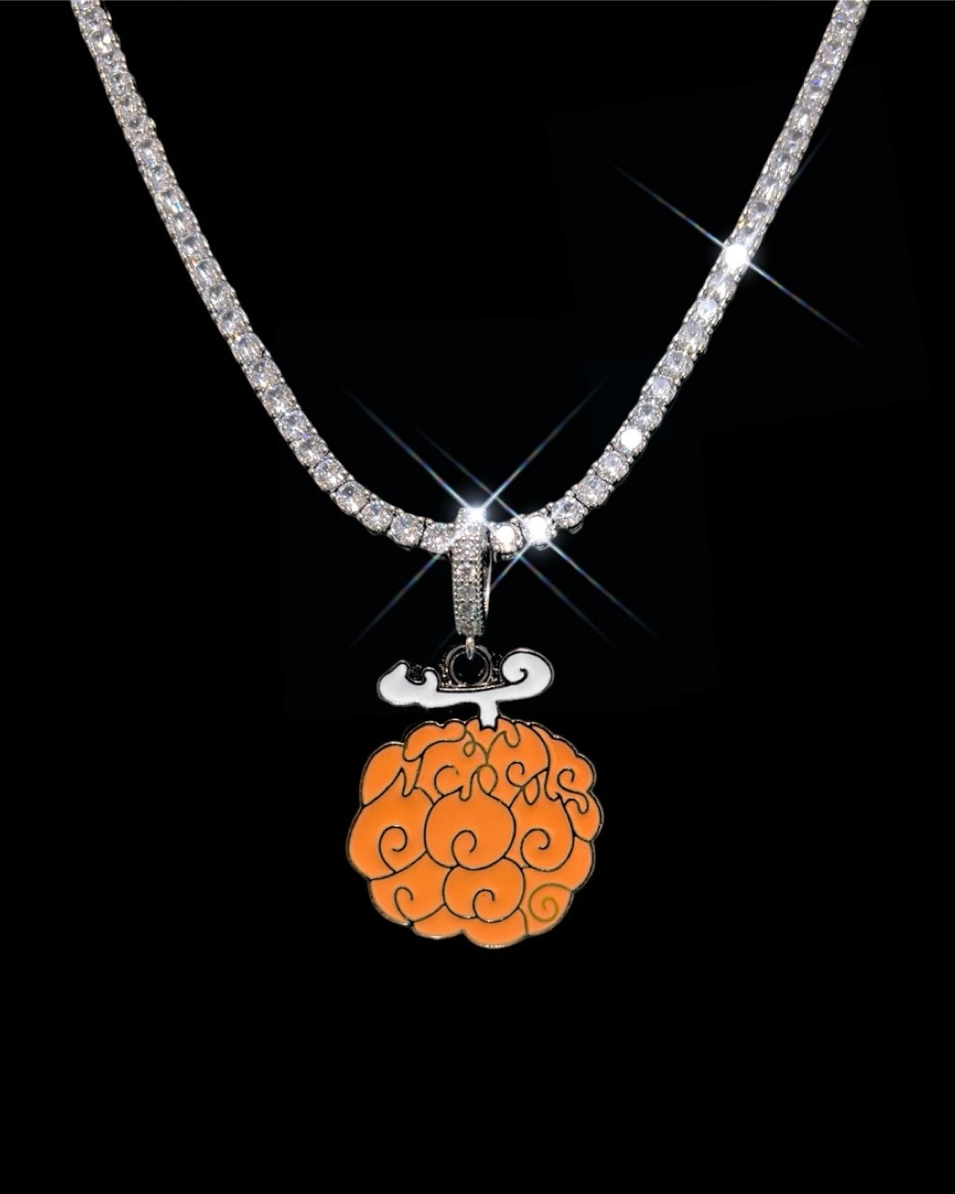 Flame-Flame Fruit PENDANT ICE NECKLACE