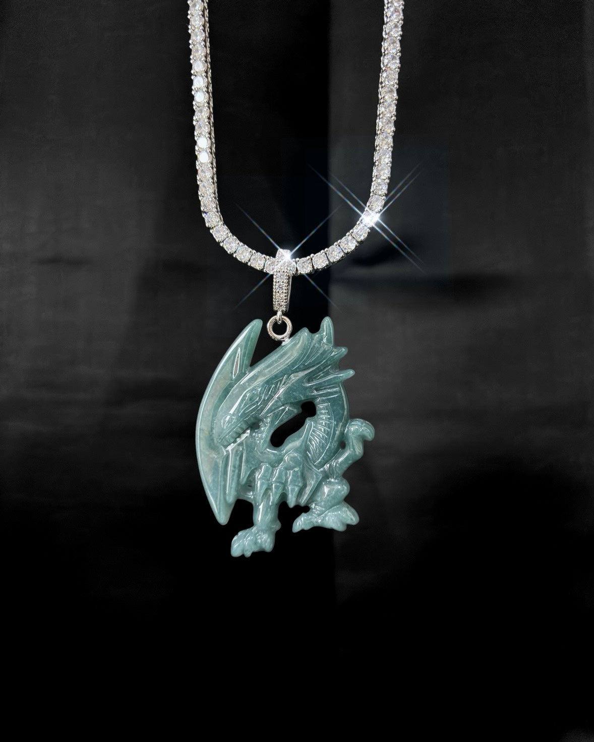 BWD JADE PENDANT ICE NECKLACE