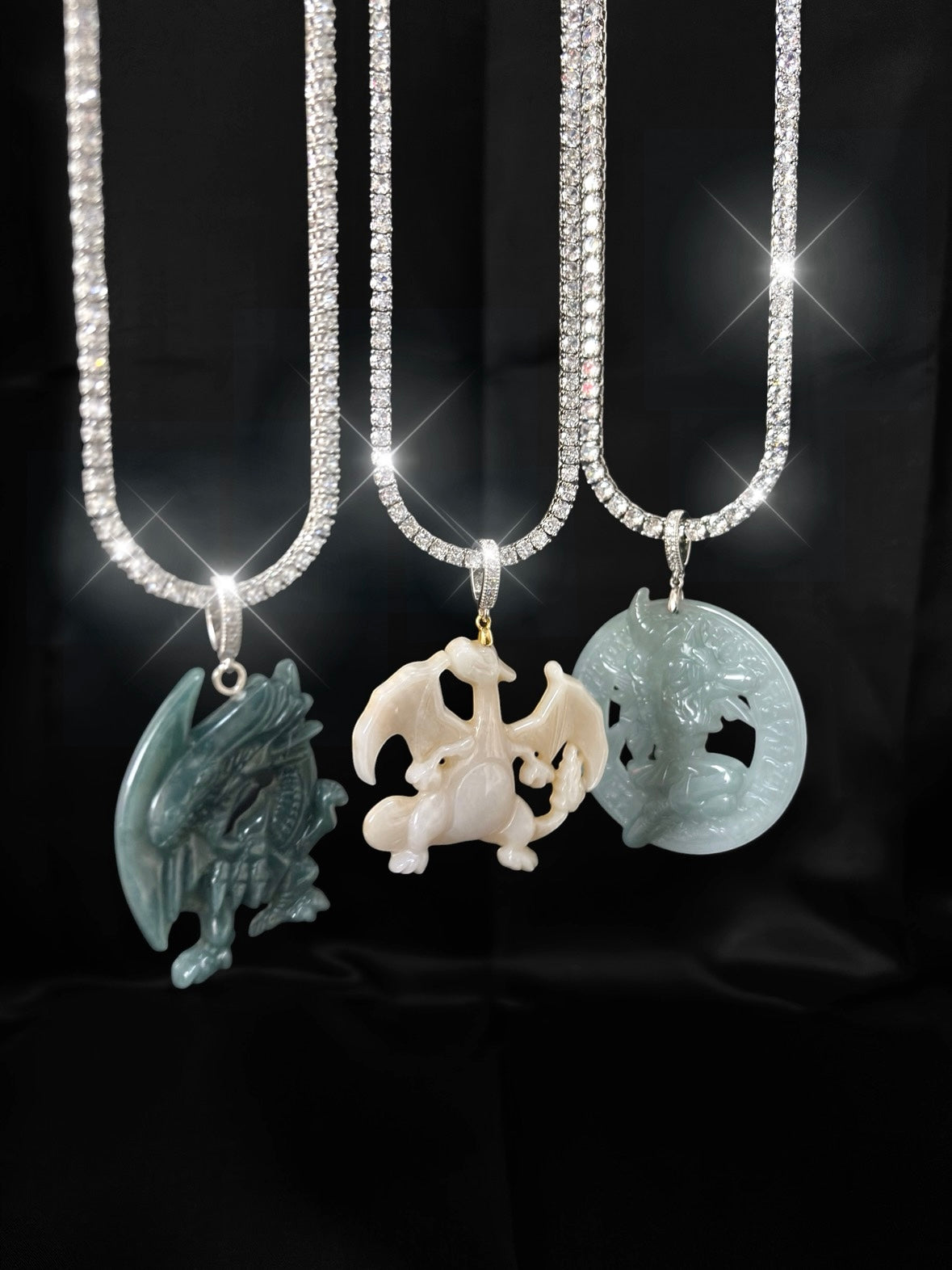 BMG JADE PENDANT ICE NECKLACE